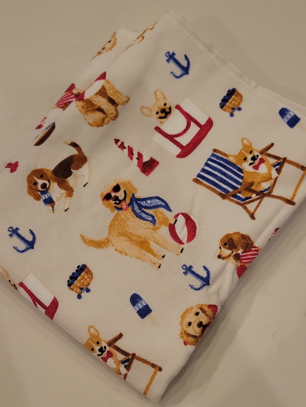 New Patriotic Puppy Dog Handtowel